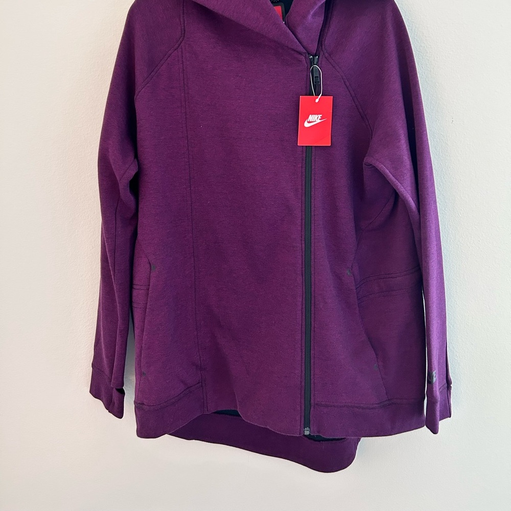 Nike Sportwear Tech Fleece Cape Women’s XL, Zip Hoodie, Mulberry & Black